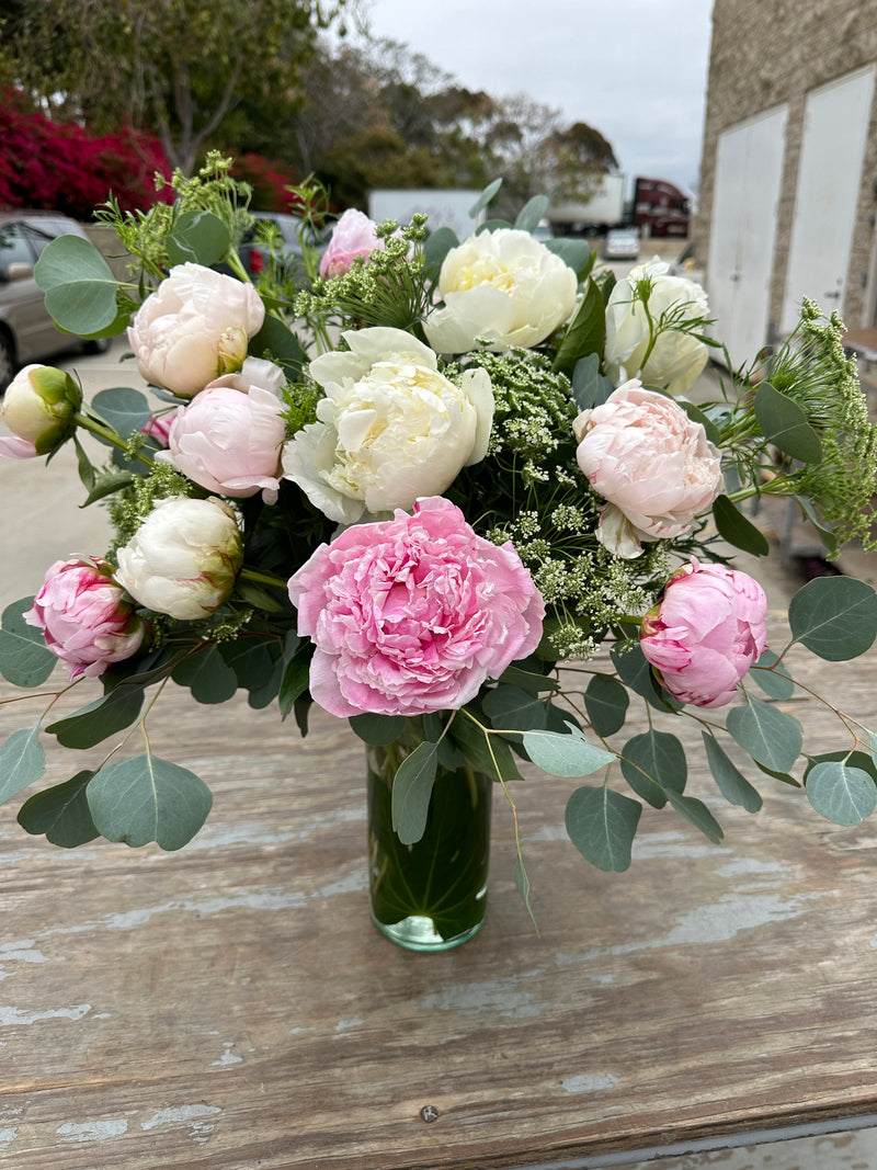 Pink Peony Vase