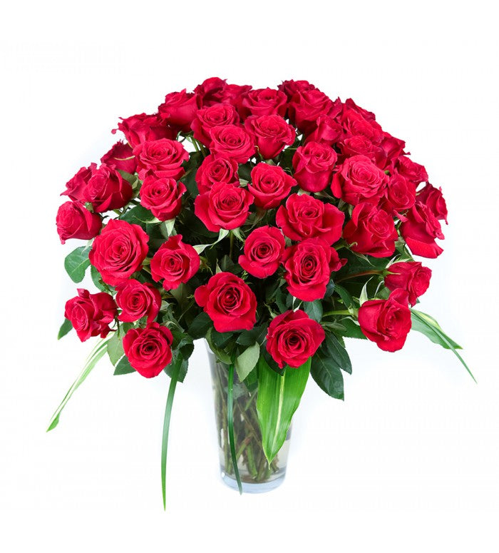 50 Red Rose Vase